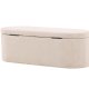 VENTURE DESIGN Potenza puff, med oppbevaring, oval - off-white polyester (130x50)