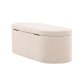 VENTURE DESIGN Potenza puff, med oppbevaring, oval - off-white polyester (130x50)