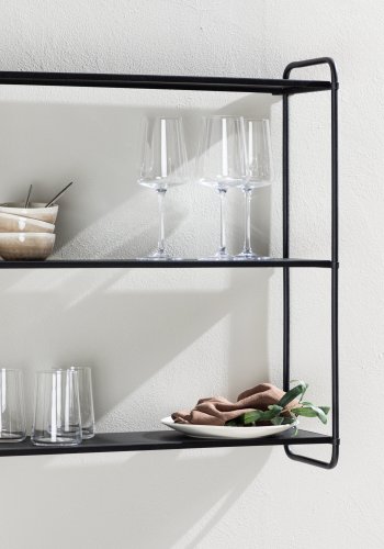 VENTURE DESIGN Lyon vegghylle - svart jern