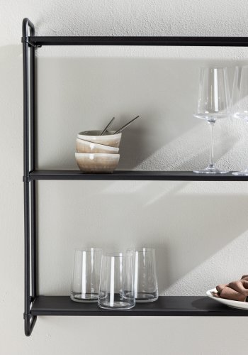 VENTURE DESIGN Lyon vegghylle - svart jern