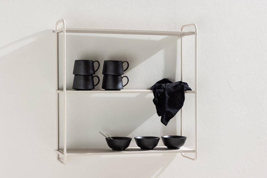 VENTURE DESIGN Lyon vegghylle - beige jern