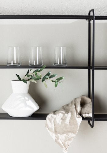 VENTURE DESIGN Lyon vegghylle - svart jern