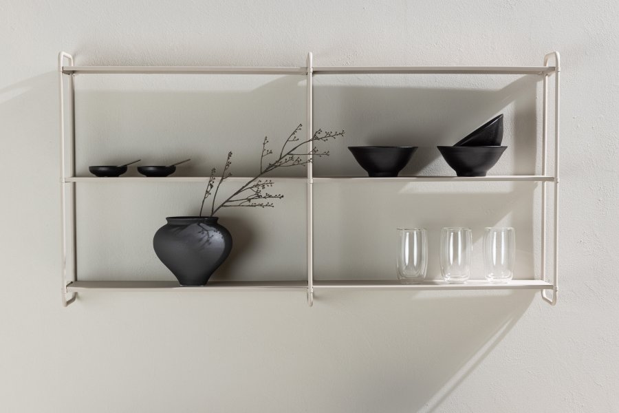 VENTURE DESIGN Lyon vegghylle - beige jern