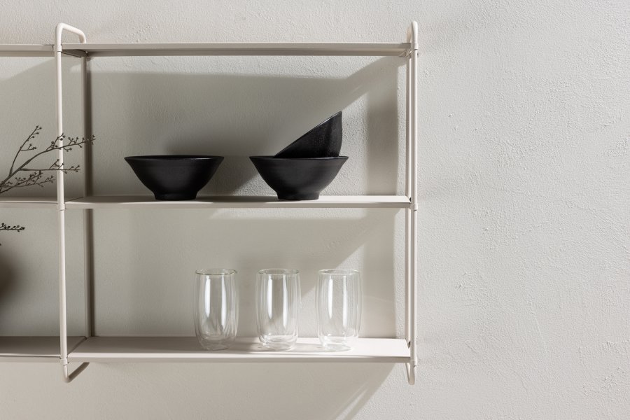 VENTURE DESIGN Lyon vegghylle - beige jern