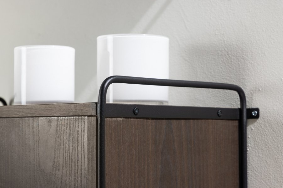 VENTURE DESIGN Paris veggskap, m. 2 skyvedrer - mocca MDF (61x35x67,8cm)