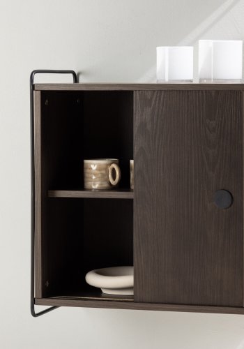 VENTURE DESIGN Paris veggskap, m. 2 skyvedrer - mocca MDF (61x35x67,8cm)