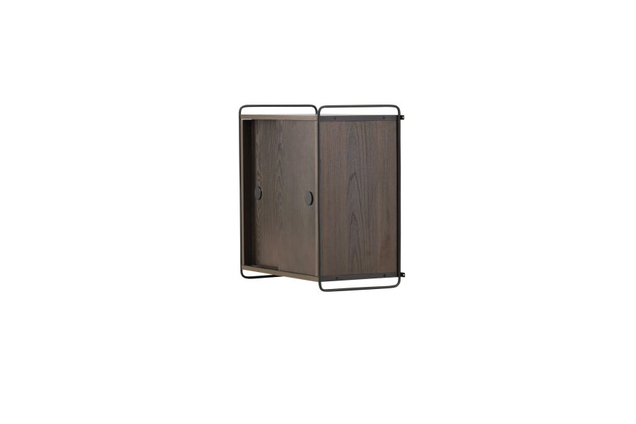 VENTURE DESIGN Paris veggskap, m. 2 skyvedrer - mocca MDF (61x35x67,8cm)