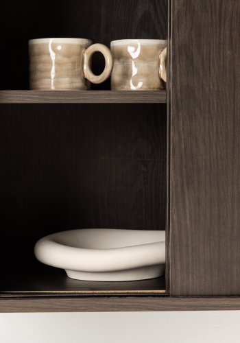 VENTURE DESIGN Paris veggskap, m. 2 skyvedrer - mocca MDF (61x35x67,8cm)