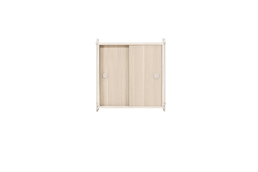 VENTURE DESIGN Paris veggskap, m. 2 skyvedrer - hvitkalket MDF (61x35x67,8cm)