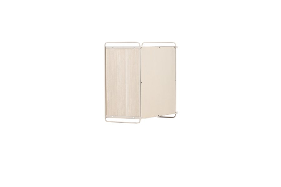 VENTURE DESIGN Paris veggskap, m. 2 skyvedrer - hvitkalket MDF (61x35x67,8cm)