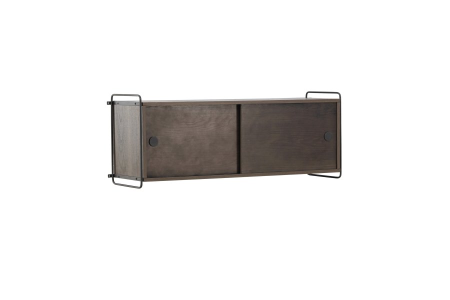 VENTURE DESIGN Paris veggskap, m. 2 skyvedrer - mocca MDF (61x35 (121x35x48cm)
