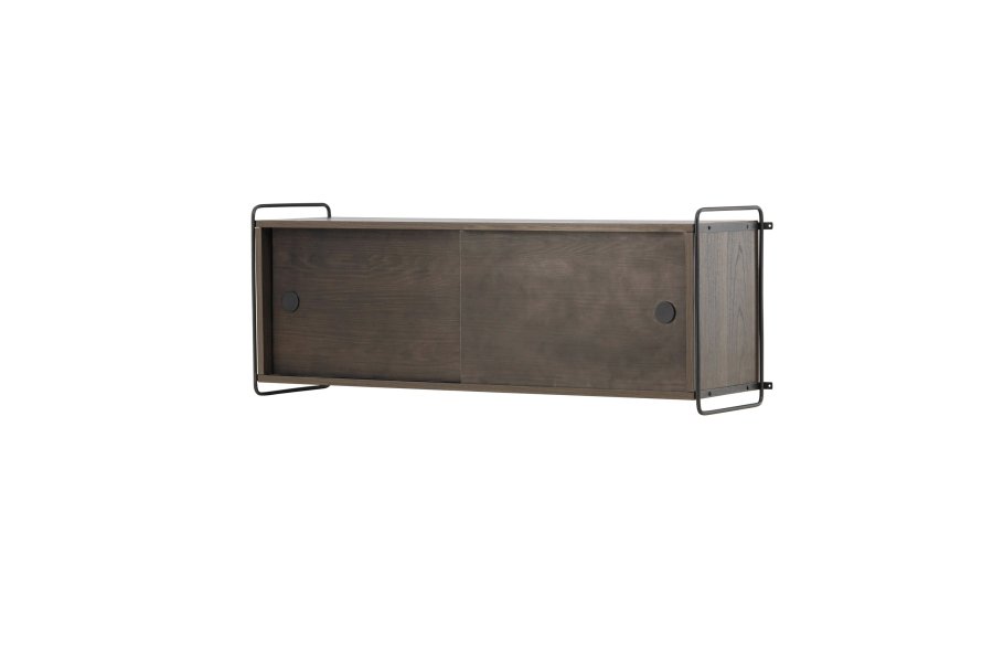 VENTURE DESIGN Paris veggskap, m. 2 skyvedrer - mocca MDF (61x35 (121x35x48cm)