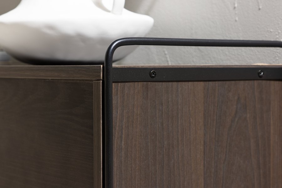 VENTURE DESIGN Paris veggskap, m. 2 skyvedrer - mocca MDF (61x35 (121x35x48cm)