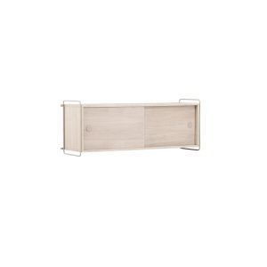 VENTURE DESIGN Paris väggskp, w. 2 skjutdörrar - vitkalkade MDF (61x35 (121x35x48cm)