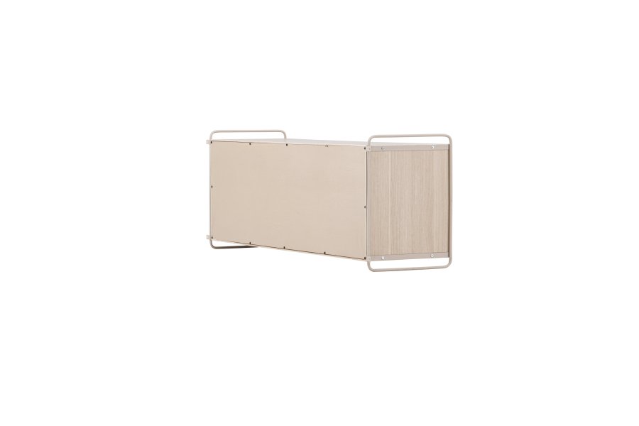 VENTURE DESIGN Paris veggskap, m. 2 skyvedrer - hvitkalket MDF (61x35 (121x35x48cm)