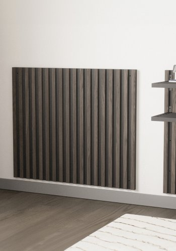 VENTURE DESIGN Toulon veggpanel nattbord - svart/mocca melamin MDF (B40.5xH80xD2.8) 