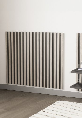 VENTURE DESIGN Toulon veggpanel nattbord - svart/hvit vasket melamin MDF (B40.5xH80xD2.8)