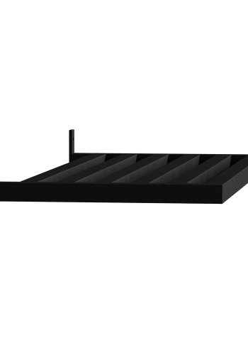 VENTURE DESIGN Caen veggmontert sidebord, rektangulrt - svart jern (35x40)