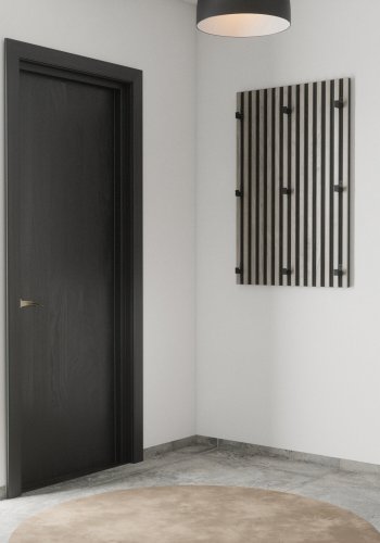 VENTURE DESIGN Nimes vgpanel, rektangulr - hvidvasket/sort melamin MDF (73x3x114)