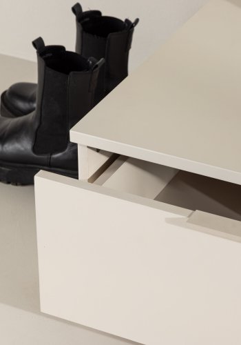 VENTURE DESIGN Nice opbevaringsskuffe, kvadratisk - beige melamin (60x60x29,3cm)