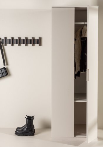 VENTURE DESIGN Nice garderobeskab, m. 2 lger, 1 bjlestang og 1 hylde - beige melamin