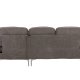 VENTURE DESIGN Trekning 3 pers. sofa, m. sjeselong - lysegr stoff og metall