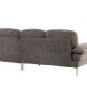 VENTURE DESIGN Trekning 3 pers. sofa, m. sjeselong - lysegr stoff og metall