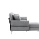 VENTURE DESIGN Toulouse 3 pers. sofa, m. sjeselong - grtt stoff og metall