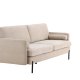 VENTURE DESIGN Antibes 2-Sitzer-Sofa - beiger Samtstoff und Metall