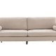 VENTURE DESIGN Antibes 2-Sitzer-Sofa - beiger Samtstoff und Metall