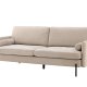 VENTURE DESIGN Antibes 2-Sitzer-Sofa - beiger Samtstoff und Metall