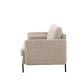 VENTURE DESIGN Antibes 2-Sitzer-Sofa - beiger Samtstoff und Metall