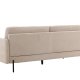 VENTURE DESIGN Antibes 2-Sitzer-Sofa - beiger Samtstoff und Metall