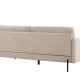 VENTURE DESIGN Antibes 2-Sitzer-Sofa - beiger Samtstoff und Metall