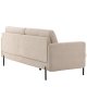 VENTURE DESIGN Antibes 2-Sitzer-Sofa - beiger Samtstoff und Metall