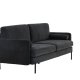 VENTURE DESIGN Antibes 2-pers. sofa - mrkegr velourstoff og metall