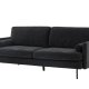 VENTURE DESIGN Antibes 2-pers. sofa - mrkegr velourstoff og metall