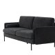 VENTURE DESIGN Antibes 2-pers. sofa - mrkegr velourstoff og metall