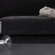 VENTURE DESIGN Antibes 2-pers. sofa - mrkegr velourstoff og metall
