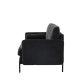 VENTURE DESIGN Antibes 2-pers. sofa - mrkegr velourstoff og metall