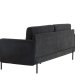 VENTURE DESIGN Antibes 2-pers. sofa - mrkegr velourstoff og metall