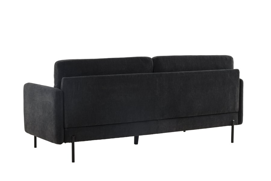 VENTURE DESIGN Antibes 2-pers. sofa - mrkegr velourstoff og metall