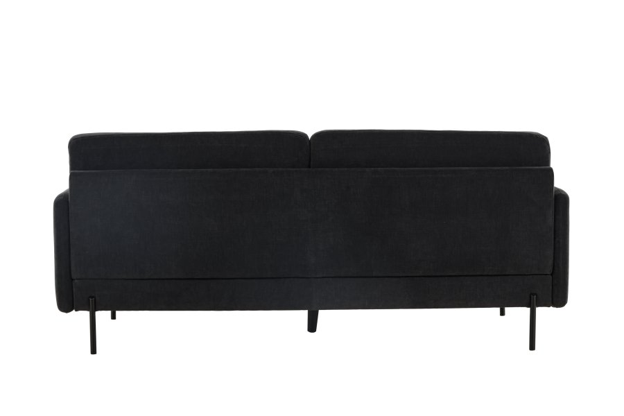 VENTURE DESIGN Antibes 2-pers. sofa - mrkegr velourstoff og metall