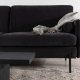VENTURE DESIGN Antibes 2-pers. sofa - mrkegr velourstoff og metall