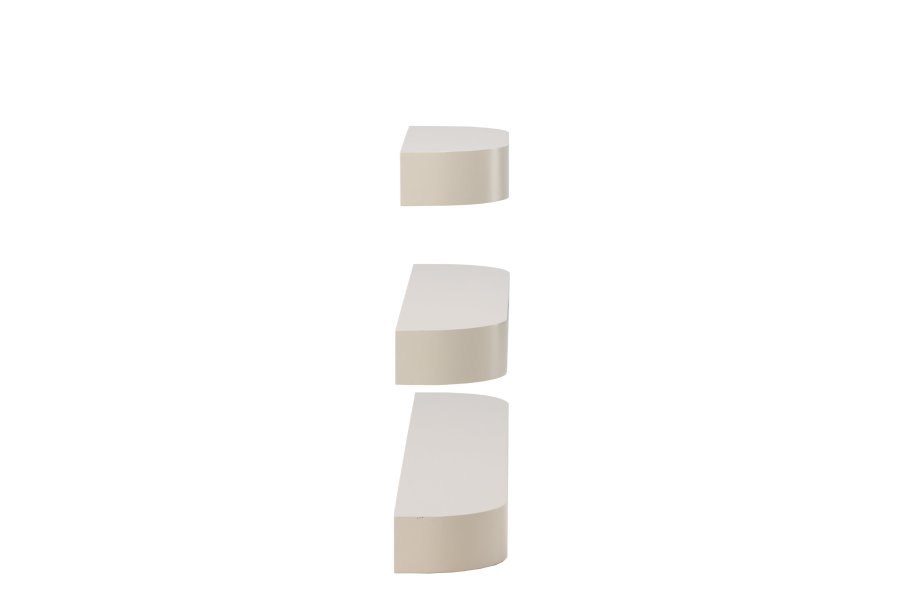 VENTURE DESIGN Glow Wandregal – beige MDF (3er-Set)