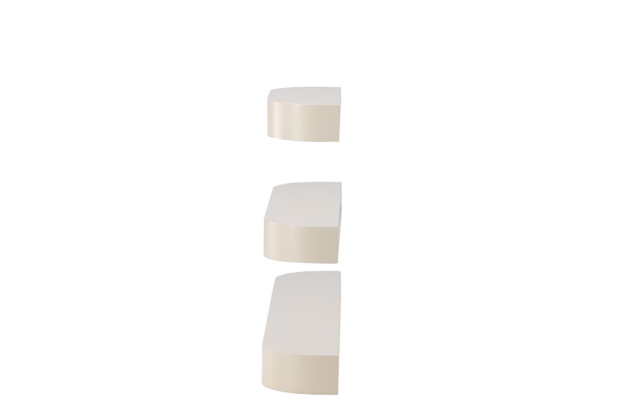 VENTURE DESIGN Glow Wandregal – beige MDF (3er-Set)