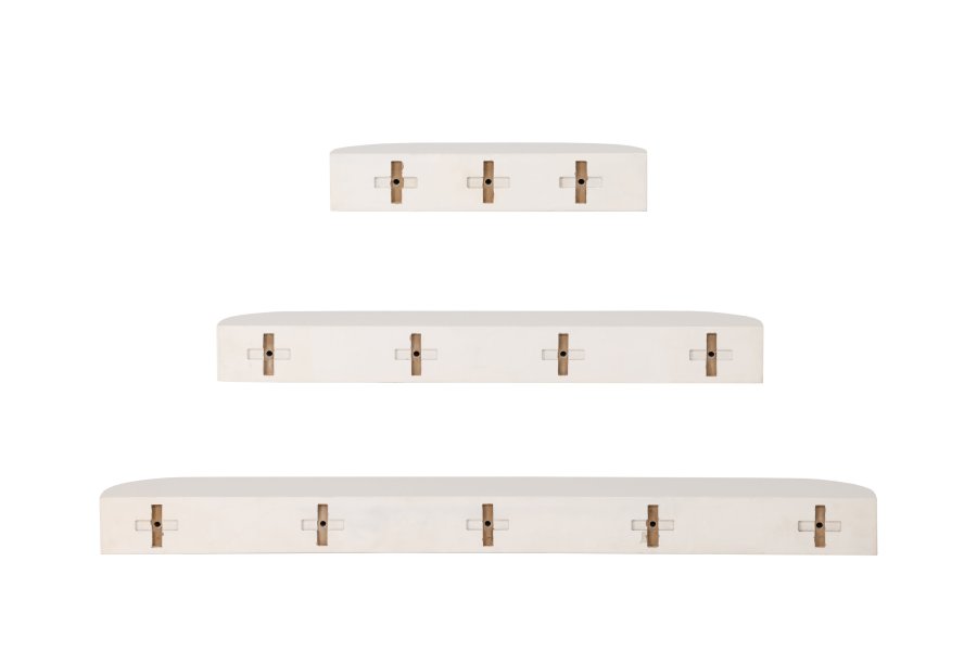 VENTURE DESIGN Glow Wandregal – beige MDF (3er-Set)