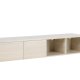 VENTURE DESIGN Nomi vghngt TV-bord, m. 2 bne rum og 2 skuffer - hvidkalket MDF (180x35)