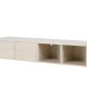 VENTURE DESIGN Nomi vghngt TV-bord, m. 2 bne rum og 2 skuffer - hvidkalket MDF (180x35)