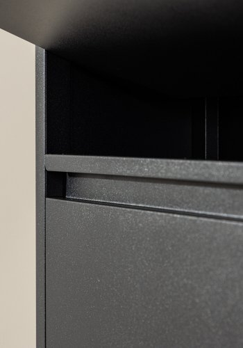 VENTURE DESIGN Bonito skoskap, m. 3 drer - sort stl